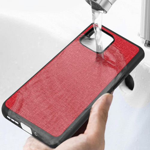 Coque, étui smartphone Coque Oppo Find X3 Pro Hybride Finition Tissu Anti-traces Lavable - Rouge