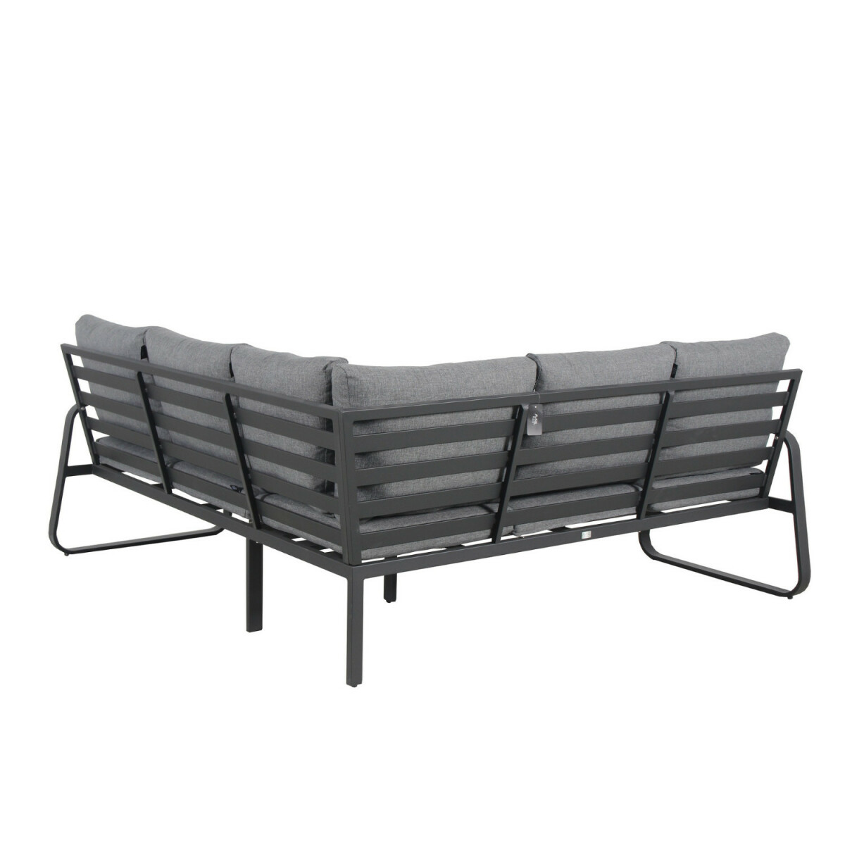 Ensembles canapés et fauteuils Salon de jardin en aluminium d'angle design aluminium - Gris Anthracite - HILDA