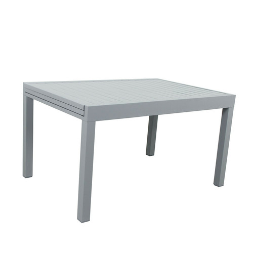 Ensembles canapés et fauteuils Table de jardin extensible en aluminium 270cm + 8 fauteuils empilables textilène gris taupe - MILO 8
