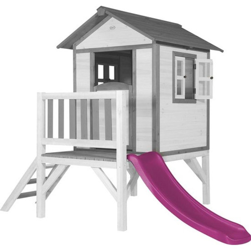Axi House - Maisonnette Classic - Toboggan violet Axi House  - Maisonnettes, tentes Axi House