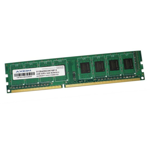Axiom Films - 4Go RAM AXIOM 51264Z8D3N16813 DDR3 DIMM PC3-12800U 1600Mhz 240-Pin 1.5v CL11 Axiom Films  - RAM PC 4