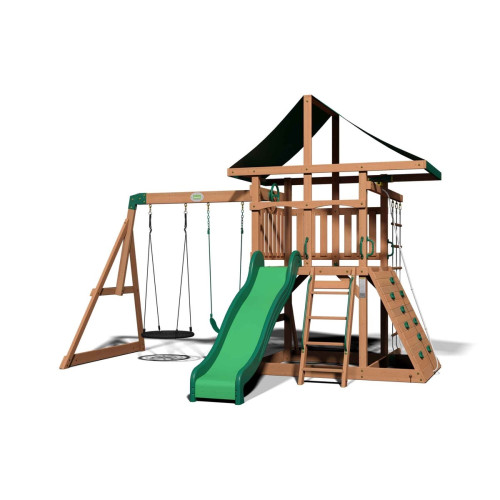 Aire de jeux Backyard Discovery Aire de jeux en bois de cèdre pour 9 enfants Grayson Peak de Backyard