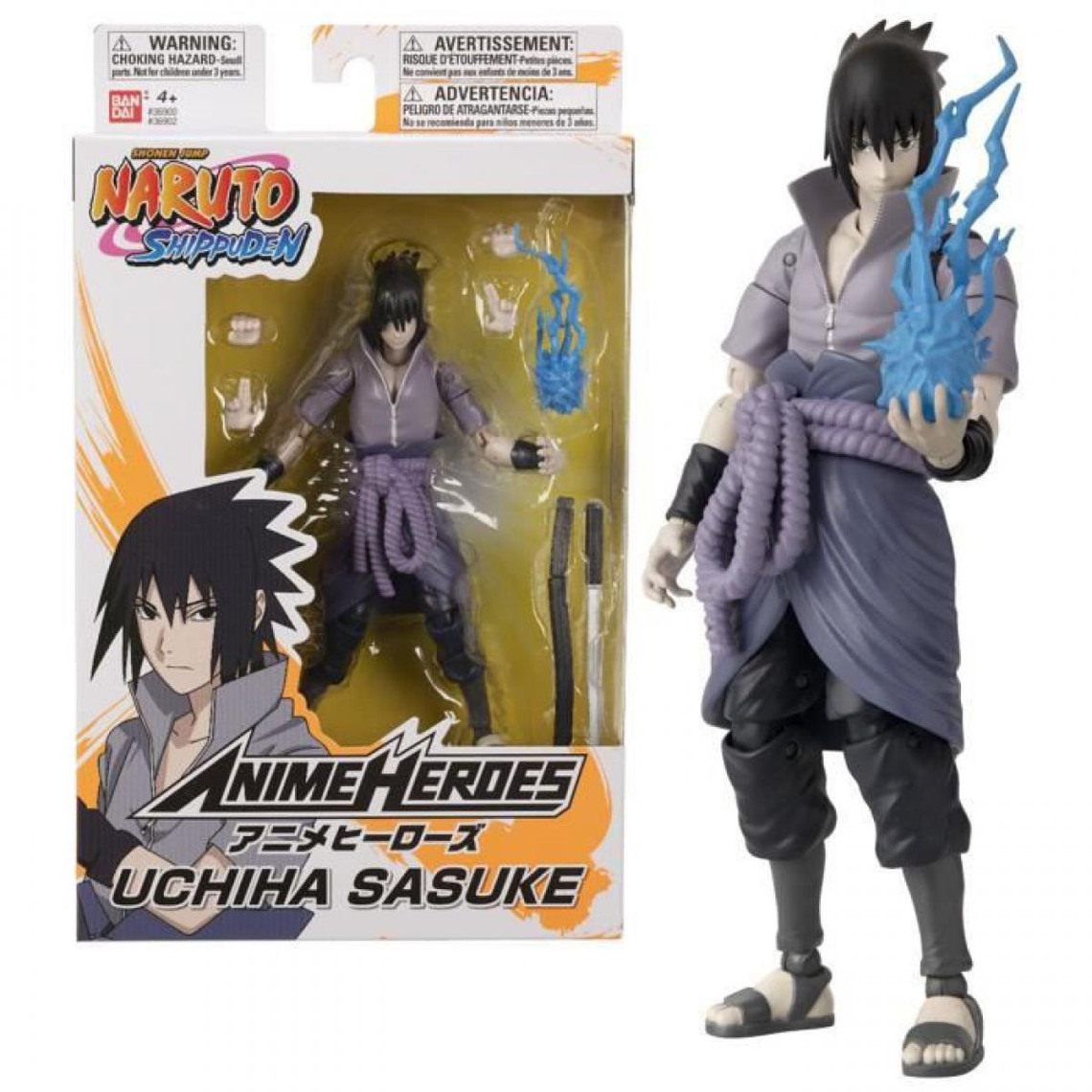 Films et séries BANDAI Anime Heroes - Naruto Shippuden - Figurine Anime heroes 17 cm - Sasuke Uchiwa
