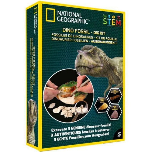 BANDAI - National Geographic Kit de fouille fossiles de dinosaures - BANDAI