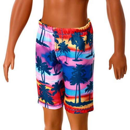 Barbie PoupAe Barbie Ken Beach portant un maillot de bain A imprimA tropical, pour les enfants de 3 A 7 ans