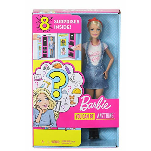 Barbie - PoupAe Barbie Surprise, blonde avec 2 looks de carriAre et accessoires Barbie  - Poupées