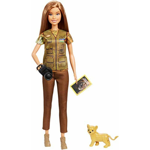 Barbie - PoupAe Barbie Photojournaliste Brune InspirAe de National geographic pour les enfants de 3 A 7 ans Barbie  - Barbie brune