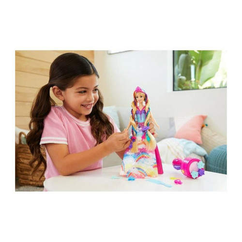 Barbie Barbie - Poupee Barbie Princesse Tresses Magiques, avec extensions capillaires et accessoires - Poupee Mannequin - Des 3 ans
