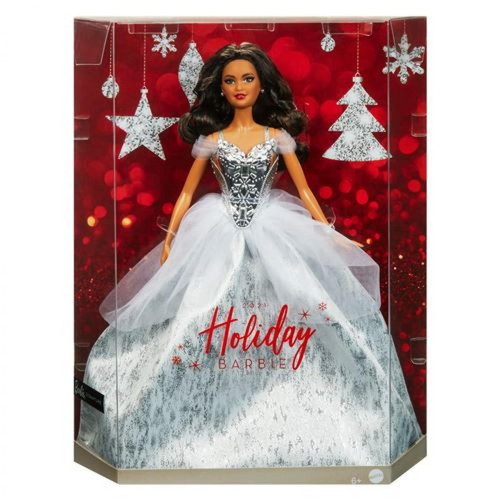 Barbie - Poupée Barbie Joyeux Noel 2021 Châtain - Poupées