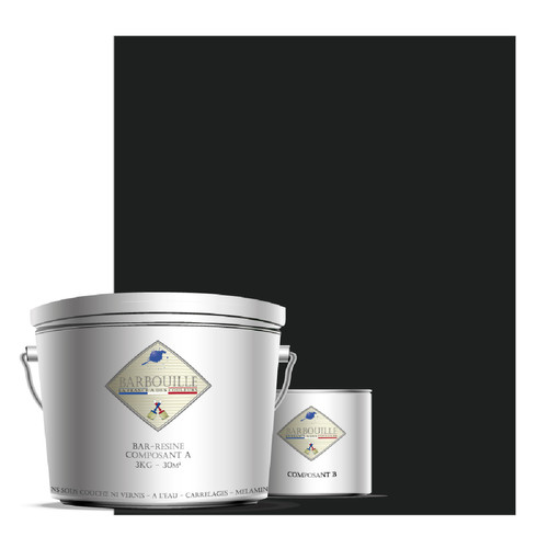 Barbouille - Peinture/résine époxy bi-composants, en phase aqueuse pour carrelages, faiences, stratifiés, PVC, etc… Finition Brillante Barbouille  - Peinture intérieure & extérieure