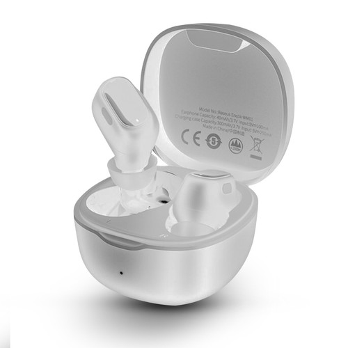 Oreillette bluetooth Baseus Écouteurs Sans-fil Bluetooth Intra-auriculaires Réduction de Bruit WM01 Blanc