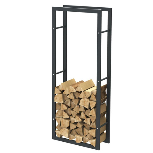Bcelec - HHWPF0004 Rangement à bois en acier noir 150*60*25CM, rack pour bois de chauffage, range-bûches - Bcelec