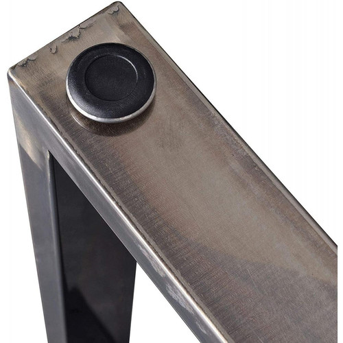 Bcelec HM6072-S 2 Pieds de table en acier vernis format rectangulaire 60x72cm, Pieds pour meubles, Pieds de table métal