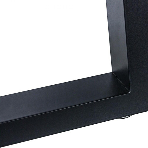 Bcelec HM7072-B Jeu de 2 Pieds de table en acier format rectangulaire noir, Pieds pour meubles, Pieds de table métal 70x72cm