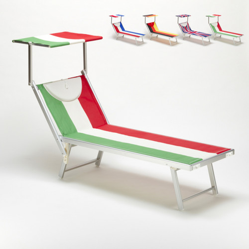 Beach And Garden Design - Bain de Soleil Professionnel en Aluminium Santorini EUROPE EDITION, Couleur: Italie Beach And Garden Design  - Transats, chaises longues