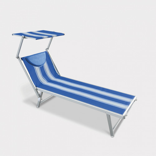 Beach And Garden Design - Bain de Soleil et transat professionnel en aluminium Santorini Stripes Beach And Garden Design  - Transats, chaises longues