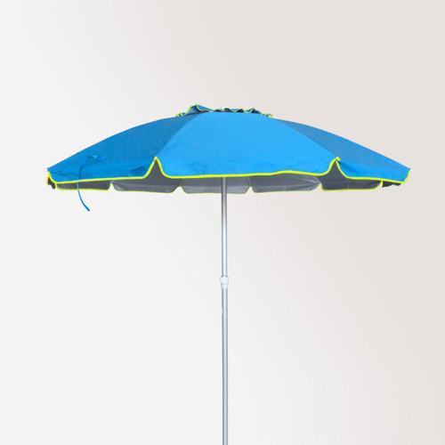Beachline Parasol de plage 220 cm aluminium antivent protection uv Roma, Couleur: Turquoise