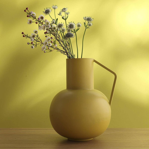 Becquet - Vase contemporain en métal Jaune - Objets Déco Design
