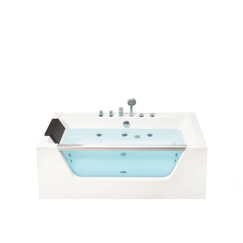 Beliani - Baignoire balnéo blanche 170 x 80 cm MANTA - Balnéothérapie Plomberie Salle de bain