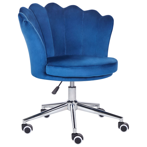 Beliani - Chaise de bureau en velours bleu MONTICELLO Beliani  - Chaise bureau enfant Bureau et table enfant