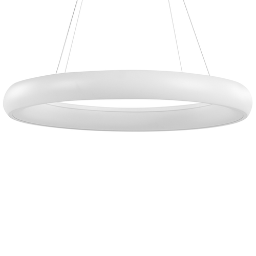 Beliani - Lampe à LED suspendue blanche en métal BAGO - Lampes à poser Beliani