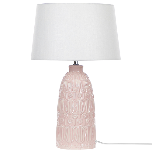 Beliani - Lampe à poser en céramique rose ZARIMA - Lampes à poser Beliani