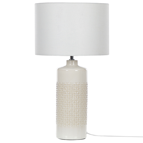 Beliani - Lampe de table en céramique blanc ANSEBA - Lampes à poser Beliani