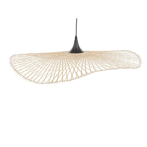 Beliani - Lampe suspension design en bambou clair FLOYD - Cuivre - Lampes à poser