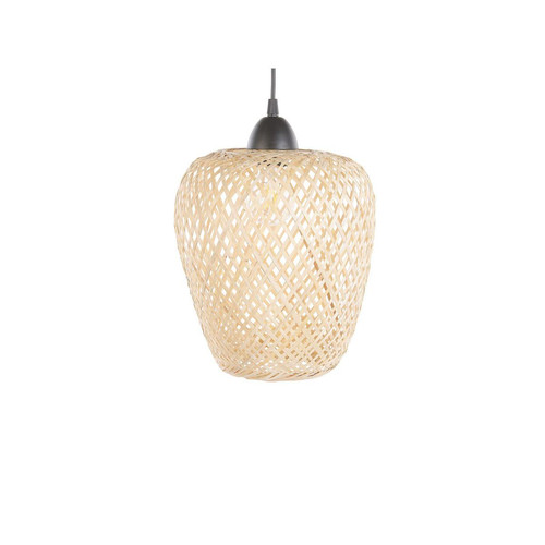 Beliani - Lampe suspension en bambou clair BOMU - Cuivre - Lampes à poser Beliani