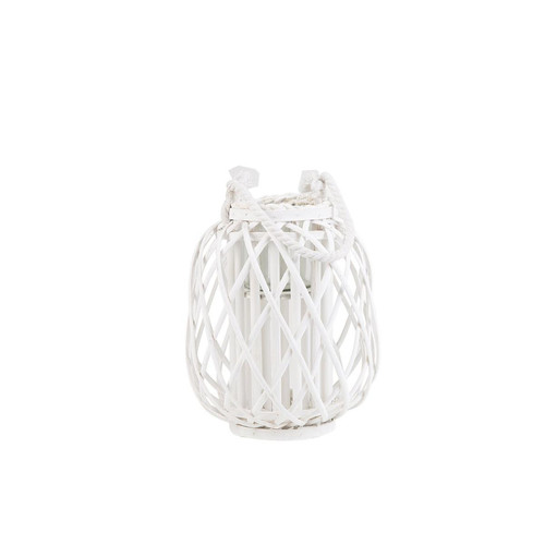 Beliani - Lanterne blanche de 30 cm MAURITIUS - argent - Lampes à poser Beliani