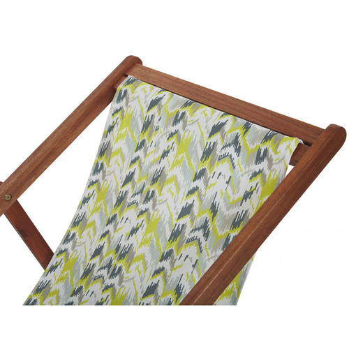 Transats, chaises longues Lot de 2 toiles pour transat ANZIO / AVELLINO motif zigzag jaune / gris - terre cuite