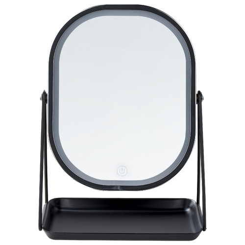 Beliani - Miroir de maquillage avec LED 20 x 22 cm argenté DORDOGNE Beliani  - Miroirs Beliani