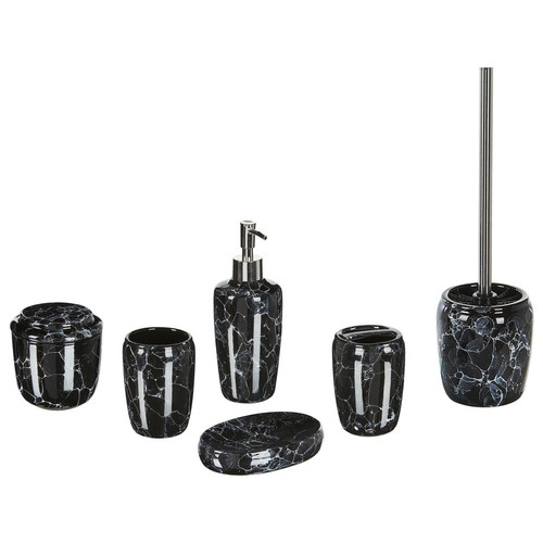 Beliani - Lot de 6 accessoires de salle de bains en céramique noire PALMILLA Beliani  - Beliani
