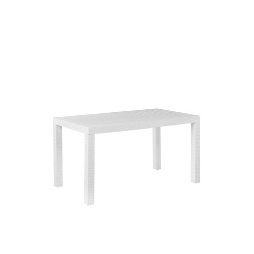 Tables de jardin Beliani Table de jardin blanche 140 x 80 cm FOSSANO