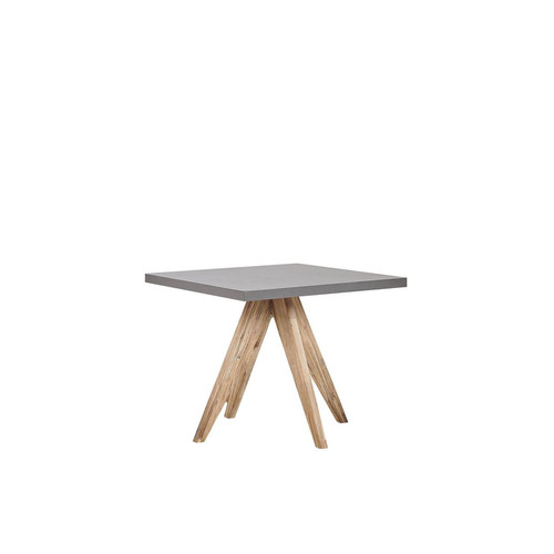 Beliani - Table de jardin en fibre-ciment gris et bois 90 x 90 cm OLBIA Beliani  - Mobilier de jardin