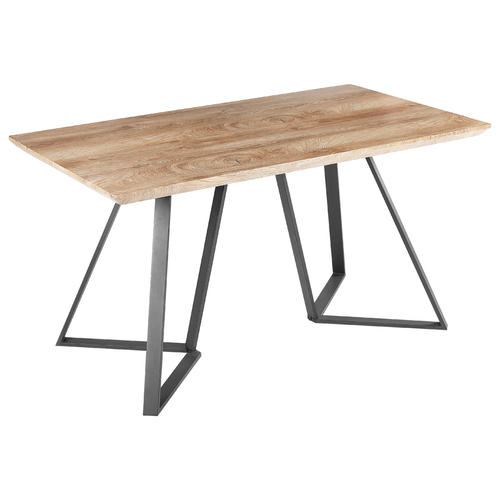 Beliani - Table de salle à manger 140 x 80 cm bois clair et noir UPTON Beliani  - Beliani