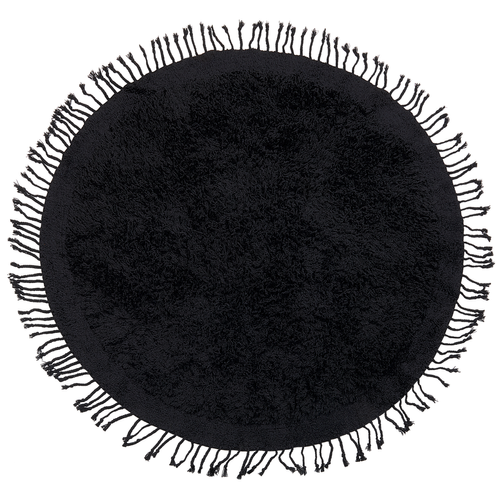 Beliani - Tapis en coton noir d 140 cm BITLIS Beliani  - Décoration