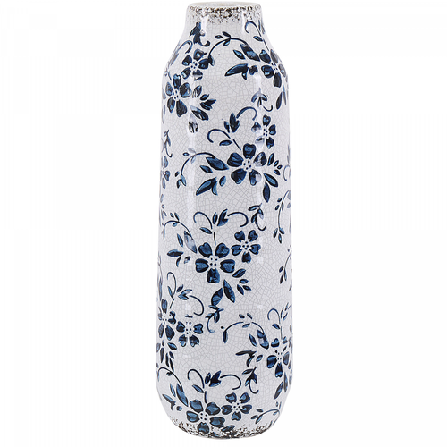 Beliani - Grès Vase à fleurs 30 Bleu MULAI Beliani  - Vase bleu