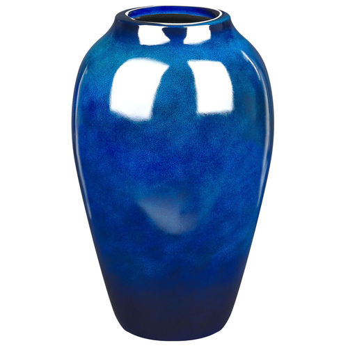 Beliani - Vase à fleurs bleu 37 cm OCANA - Beliani