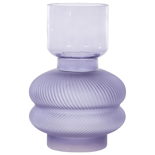 Beliani - Vase à fleurs violet 24 cm RODIA - Décoration Violet