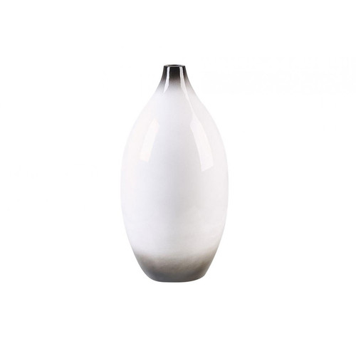 Beliani - Terre cuite Vase décoratif 46 Blanc Noir BAEZA Beliani  - Vases Noir et blanc
