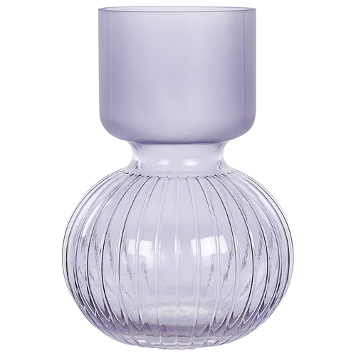 Beliani - Vase en verre 26 cm violet THETIDIO - Décoration Violet