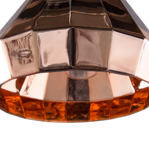 Beliani - Lampe suspension cuivré en verre transparent JAPURA Beliani  - Lampe à lave Luminaires