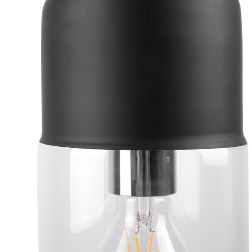 Beliani - Lampe suspension noir en verre transparent PURUS Beliani  - Suspensions, lustres