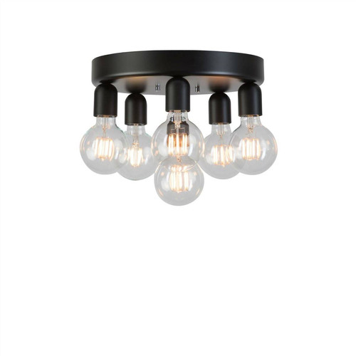 BELID - Plafonnier Globe à 6 Lumières, Noir Mat, E27 BELID  - Luminaires