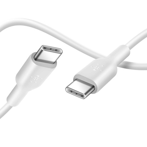 Belkin - Câble USB-C vers USB-C Power Delivery 18W Résistant 1m Belkin Boost Charge blanc Belkin - Câble USB Usb -c