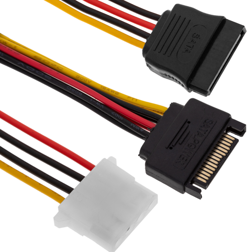 Bematik - Câble d alimentation SATA 15h00 15h00 et MOLEX vers SATA 25cm 16:00 Bematik  - Cable electrique 16mm2
