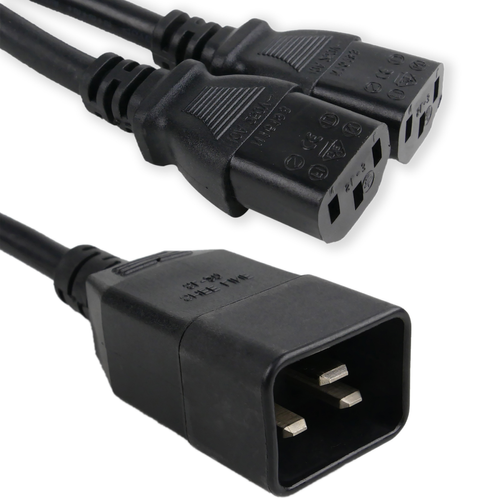 Bematik - Câble d'alimentation IEC-60320 2 C13 a 1 C20 du 20cm - Fils et câbles électriques
