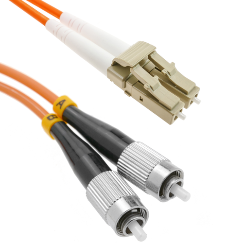 Bematik - Câble à fibre optique duplex LC FC multimode 62.5/125 2 m Bematik  - Câble Optique Optique