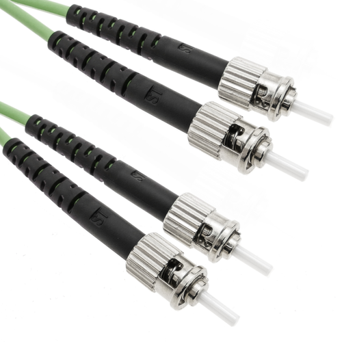 Bematik - Câble à fibre optique OM5 multimode duplex 50µm/125µm ST/PC à ST/PC 100Gb de 3 m Bematik  - Câble et Connectique